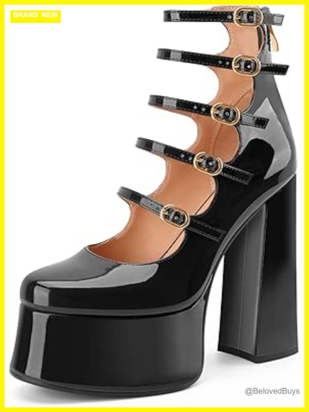 Platform Mary Janes Chunky Block Heel Ankle Booties Strappy Gothic Lolita